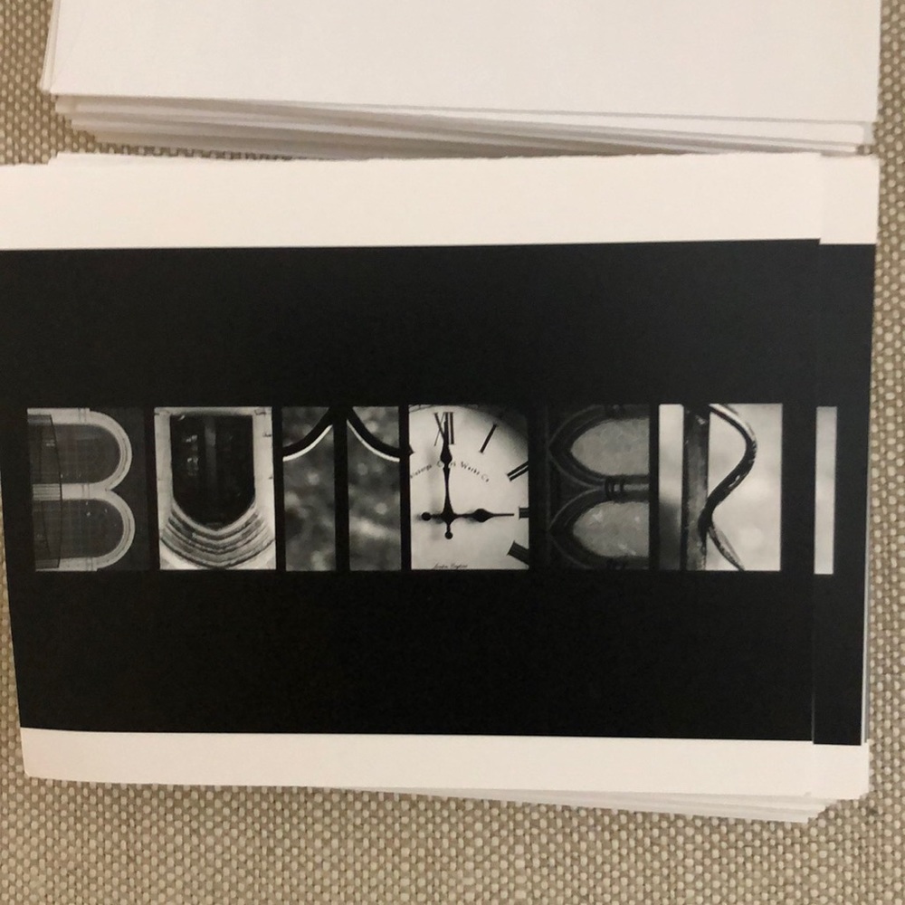 Blank Butler notecards